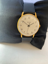 Sekonda Mens 17 Jewels Vintage Made in USSR Mechanical Leather Strap Watch 1970s