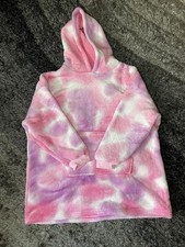 Pink and Purple Print Oversized Hoodie Blanket - Super Soft & Cozy