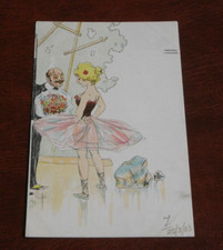 ORIGINAL  RAPHAEL KIRCHNER SIGNED ART NOUVEAU GLAMOUR POSTCARD - DANCER, c1900.