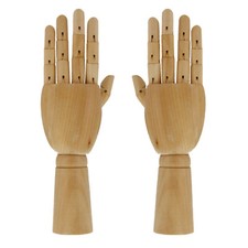 Wooden manikin hands left - manikin, 12"