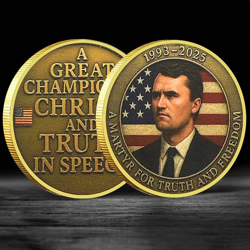 Charlie kirk memorial gold - charlie,