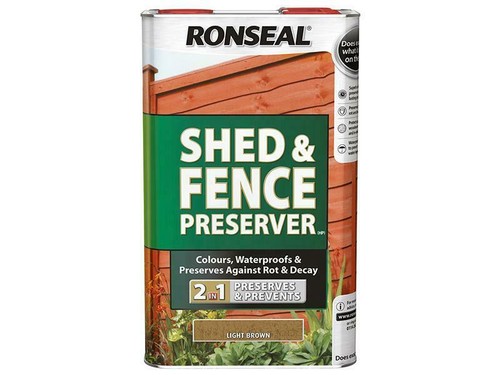 Ronseal shed fence - &,
