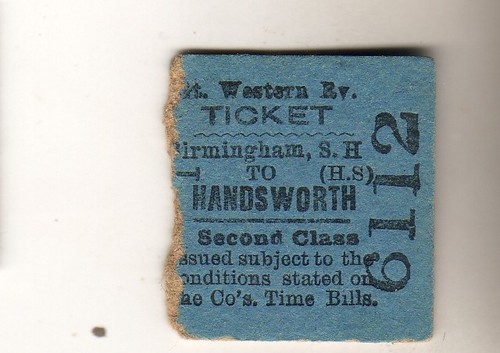 Railway ticket gwr 2nd class - 2nd,