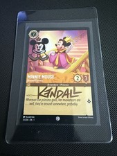 Minnie Mouse 13/204 Lorcana Signed By Kendall Hale With Sketch