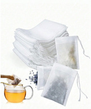 100Pcs Empty Tea Bags Muslin