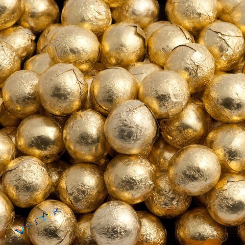 Gold ball foil wrapped - gold,