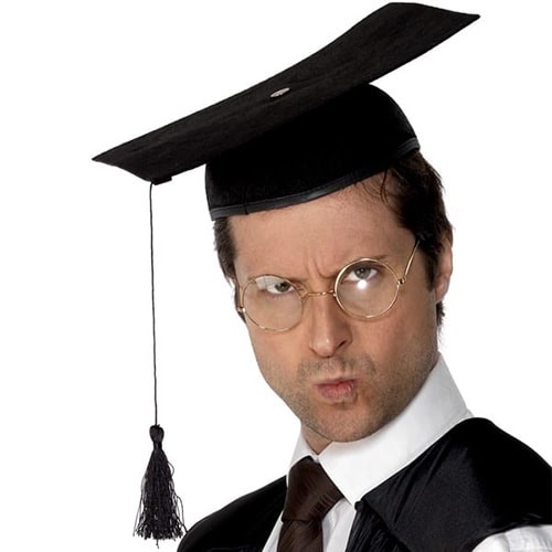 Black felt mortar board - black,