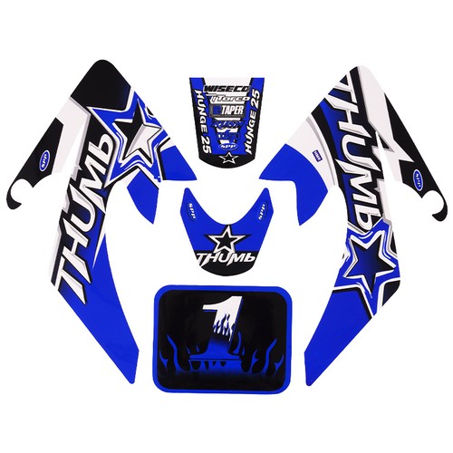 Sticker set thumb blue pitbike - set,
