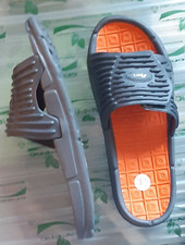sandals, Sport, sliders, grey/orange, lightweight, tread, EU 39, UK 6, unused