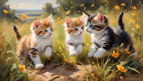Cute kittens cat kitten - kitten, canvas
