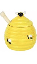 Honey Ceramic Jar With Dipper