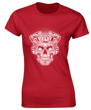 Skull engine ladies shirt - engine, t