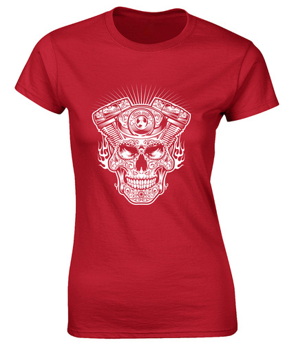 Skull engine ladies shirt - skull,