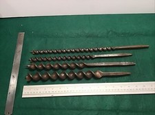 VINTAGE LARGE  AUGER BITS JOB LOT OF FOUR OAK JOINERY CHAIR MAKING BOAT BIULDING