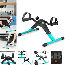 Folding Mini Exercise Bike for Elderly Rehab Trainer Arm Legs Home Use Pedal