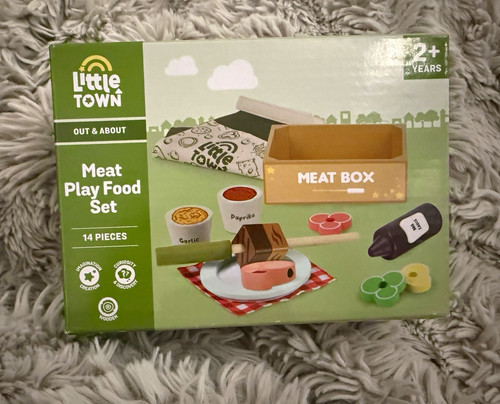 Little town meat wooden play - meat,