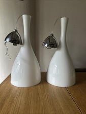 2x DÄR Lighting White Pendant Light Hanging Lamp Kitchen Island Dining Room