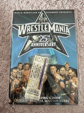 WWE WWF Wrestling Wrestlemania Programme 25 XXV - Great Condition Rare w. Ticket