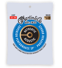 Martin MA540 Light 12-54 Phosphor Bronze Acoustic Guitar Strings 1-3 Packs