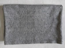 Large 5 X 8FT Black & White Vintage Woven Rug. Houndstooth?