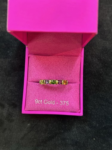 9ct gold multi gem - gold, ring