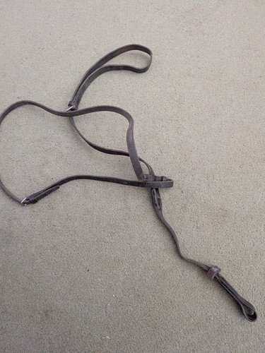 Brown leather elasticated - leather,