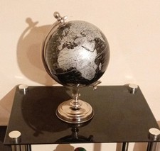 Black & Silver World Globe