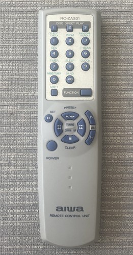 Aiwa zas01 audio - aiwa, remote