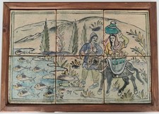 Antique Hand Painted Persian Ceramic Tiles