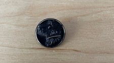 Vintage black round shank button Westie Scottie terrier dog - 1.7cm diameter
