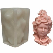Fairy Silicone Mold 3D Flower Girl Plaster Candle DIY Soap Scented Home Decors
