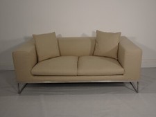 BB Italia Dadone sofa in cream linen fabric in immaculate condition