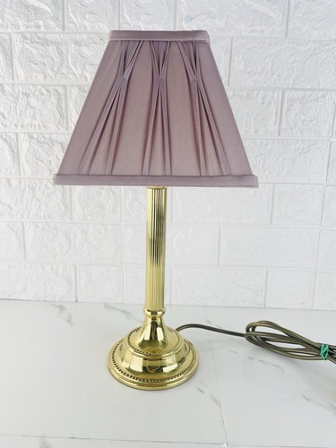 Vintage brass column table - vintage,