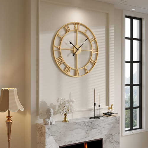 Elegant gold wall clock - elegant,