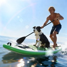 10ft Inflatable Paddle Board Multi-Layer Shell Non-Slip Panel w/ Paddle Bag