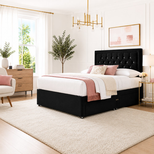 Orthopaedic divan bed set with - divan,