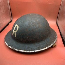Original WW2 British Home Front Rescue Helmet - Complete with Liner & Chinstrap