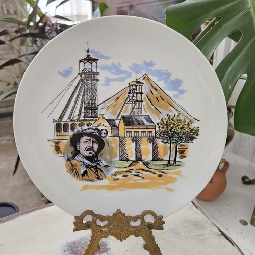 Rare limoges miner - limoges, colliery