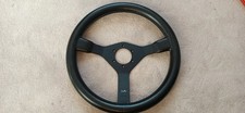 Genuine Momo Cavallino 360mm black leather steering wheel Retro Undated Rare