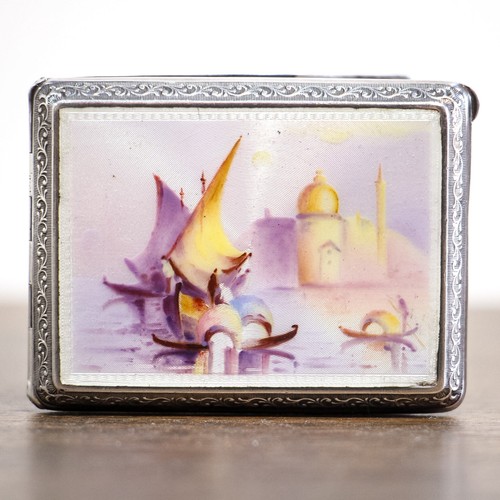 Stunning silver enamel - silver, &