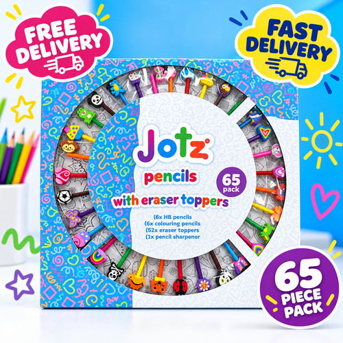 Jotz pencils with - with, eraser