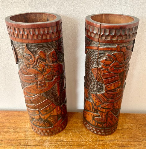 Antique japanese pair - pair, carved