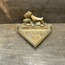 Vintage Art Deco Box Terrier - Scottie Dog - Brass Pin Tray