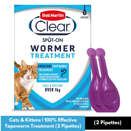 Bob martin clear cat - clear, wormer