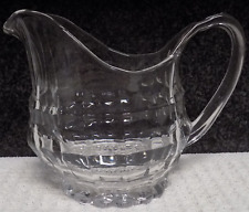 Vintage Jacobean Glass Large Jug Pitcher Heavyweight   1930s