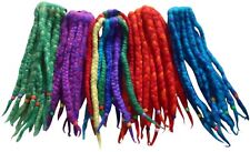 FAIR TRADE FELTED WOOL HIPPY BOHO 16 KNOT ELASTICATED HAIR SCRUNCHY DREADLOCKS