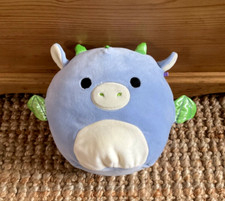 Squishmallow Dane The Dragon Blue 7.5 Inch Kellytoy Soft Plush Toy