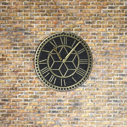 Engraved brass clock - 4,