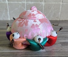 Vintage Pink Silk Chinese Pin
