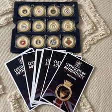 Westminster British Royal Navy Commemorative Medal Collection 24K Gold Plated